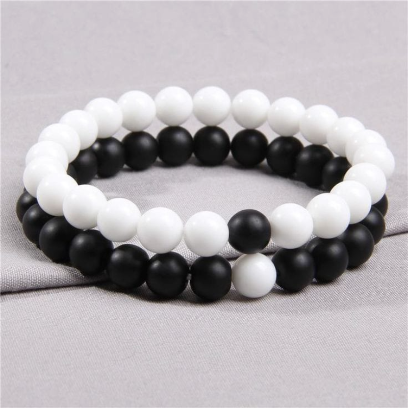 Black And White Matte Bracelet Main Image